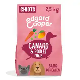 Zooplus 2x2,5kg Edgard & Cooper Puppy eend, kip zonder granen - Droog hondenvoer aanbieding