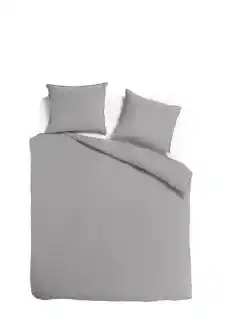 TotaalBED Dekbedovertrek Noa Light Grey 140 x 200/220 cm aanbieding