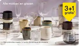 Leen Bakker Alle mokken en glazen aanbieding