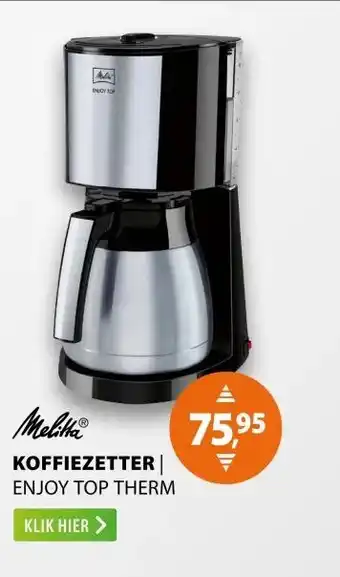 Expert Melitta Enjoy Top Therm Zwart aanbieding