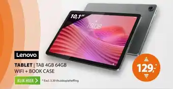 Expert Lenovo Tab 4GB 64GB Wifi + Book Case Grijs aanbieding