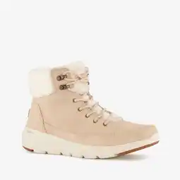 Scapino Skechers On-the-GO Glacial Wide Fit suède veterboots beige aanbieding
