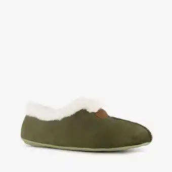 Scapino Thu!s gevoerde dames pantoffels groen aanbieding