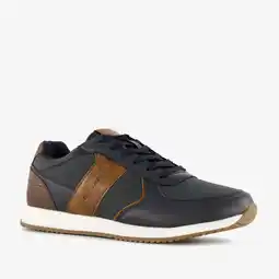 Scapino Blue Box heren sneakers blauw cognac aanbieding