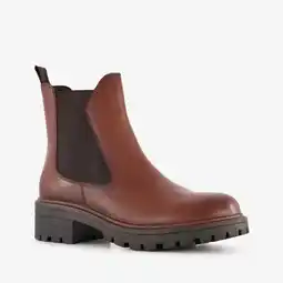 Scapino Hush Puppies leren dames Chelsea boots bruin aanbieding