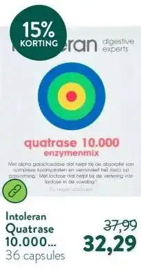 Holland & Barrett Quatrase 10.000 Enzymenmix - 36 capsules aanbieding