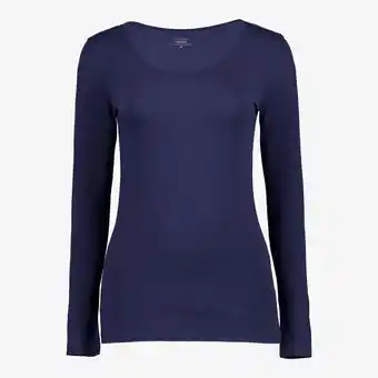 Scapino TwoDay dames GOTS shirt katoen blauw aanbieding