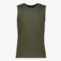 Scapino Unsigned basic GOTS heren singlet donkergroen aanbieding