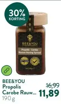 Holland & Barrett Propolis Carobe Rauwe Honing Spread - 190g aanbieding
