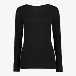 Scapino TwoDay dames GOTS shirt katoen zwart aanbieding