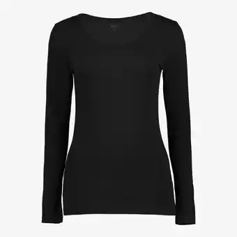 Scapino TwoDay dames GOTS shirt katoen zwart aanbieding