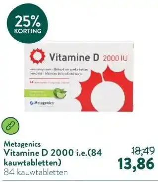 Holland & Barrett Vitamine D 2000 i.e.(84 kauwtabletten) aanbieding