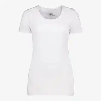 Scapino TwoDay dames GOTS T-shirt katoen wit aanbieding