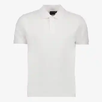 Scapino Unsigned basic heren GOTS polo wit aanbieding