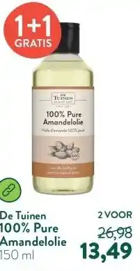 Holland & Barrett De Tuinen 100% Pure Amandelolie aanbieding