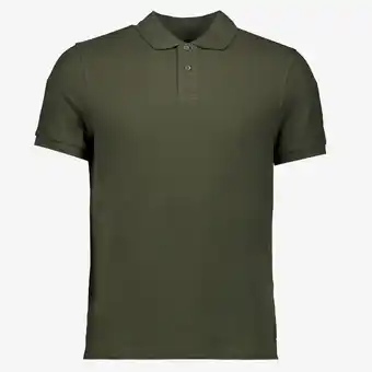 Scapino Unsigned heren GOTS polo donkergroen aanbieding
