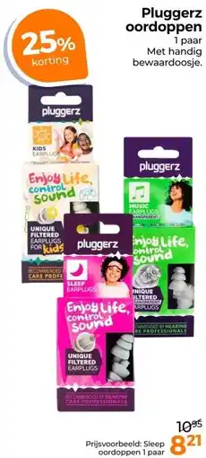 Trekpleister Pluggerz oordoppen aanbieding