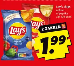 Boni Lay's chips naturel of paprika aanbieding