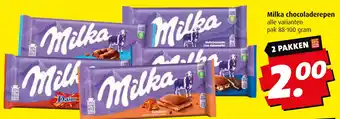Boni Milka chocoladerepen aanbieding