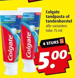 Boni Colgate tandpasta of tandenborstel aanbieding
