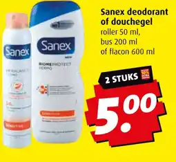 Boni Sanex deodorant of douchegel aanbieding