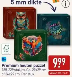 ALDI Premium houten puzzel aanbieding