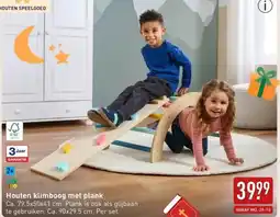 ALDI Houten klimboog met plank aanbieding