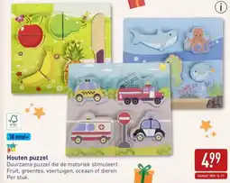 ALDI Houten puzzel aanbieding