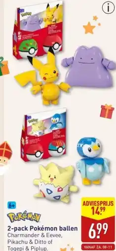 ALDI 2-pack Pokémon ballen aanbieding