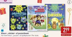 ALDI Kleur-, sticker- of puzzelboek aanbieding