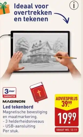 ALDI Led tekenbord aanbieding