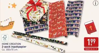 ALDI 2-pack inpakpapier aanbieding