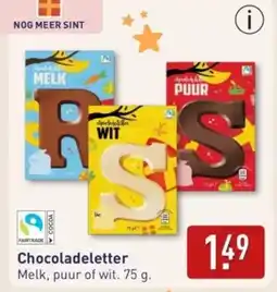 ALDI Chocoladeletter aanbieding