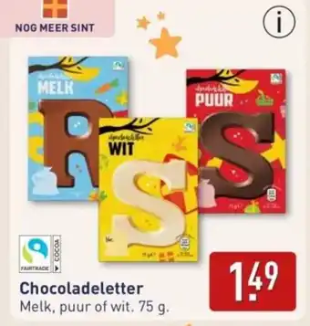 ALDI Chocoladeletter aanbieding