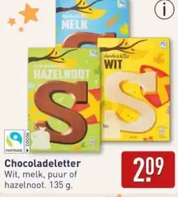 ALDI Chocoladeletter aanbieding