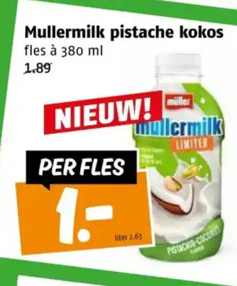 Poiesz Mullermilk pistache kokos aanbieding