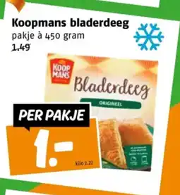 Poiesz Koopmans bladerdeeg aanbieding