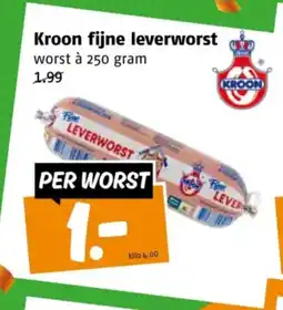 Poiesz Kroon fijne leverworst aanbieding