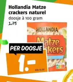 Poiesz Hollandia Matze crackers naturel aanbieding