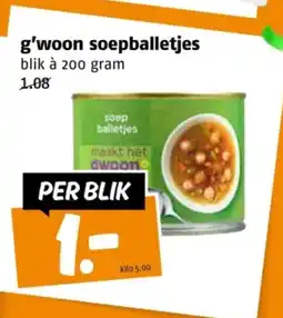 Poiesz G'woon soepballetjes aanbieding