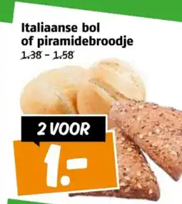 Poiesz Italiaanse bol of piramidebroodje aanbieding