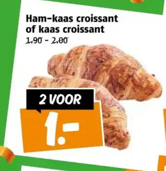 Poiesz Ham-kaas croissant of kaas croissant aanbieding