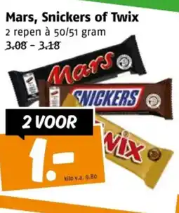 Poiesz Mars, Snickers of Twix aanbieding