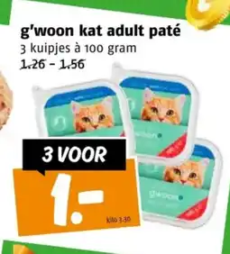 Poiesz G'woon kat adult paté aanbieding