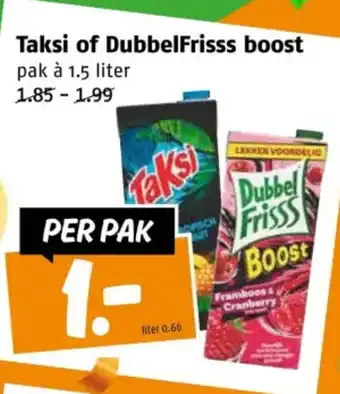 Poiesz Taksi of DubbelFrisss boost aanbieding