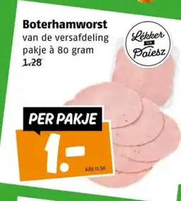 Poiesz Boterhamworst aanbieding
