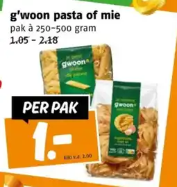 Poiesz G'woon pasta of mie aanbieding