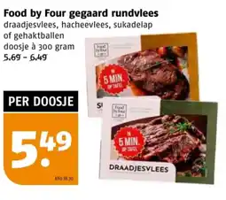 Poiesz Food by Four gegaard rundvlees aanbieding