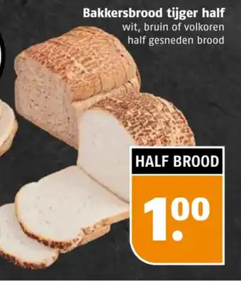 Poiesz Bakkersbrood tijger half wit, bruin of volkoren half gesneden brood aanbieding