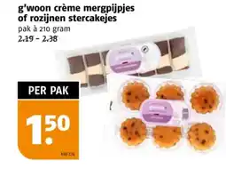 Poiesz g'woon crème mergpijpjes of rozijnen stercakejes aanbieding